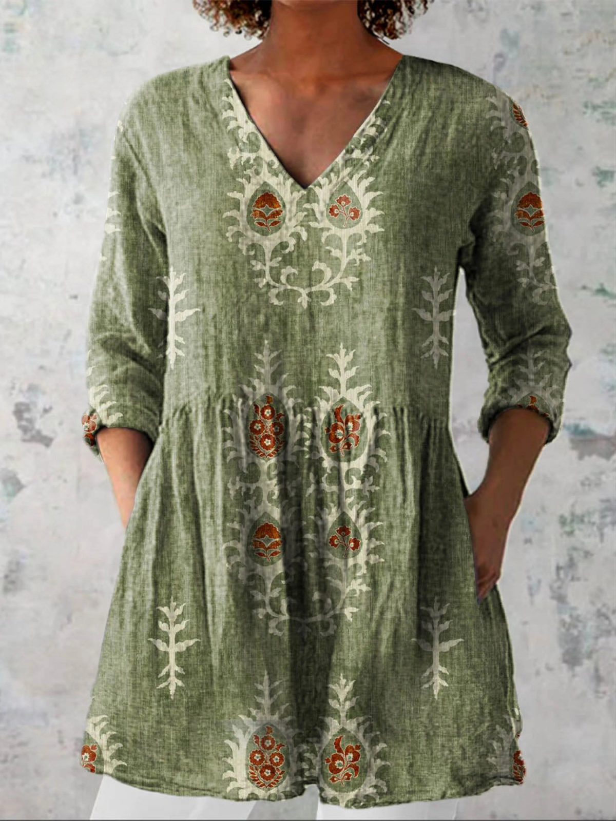 Elise | Blouse Longue à Col V