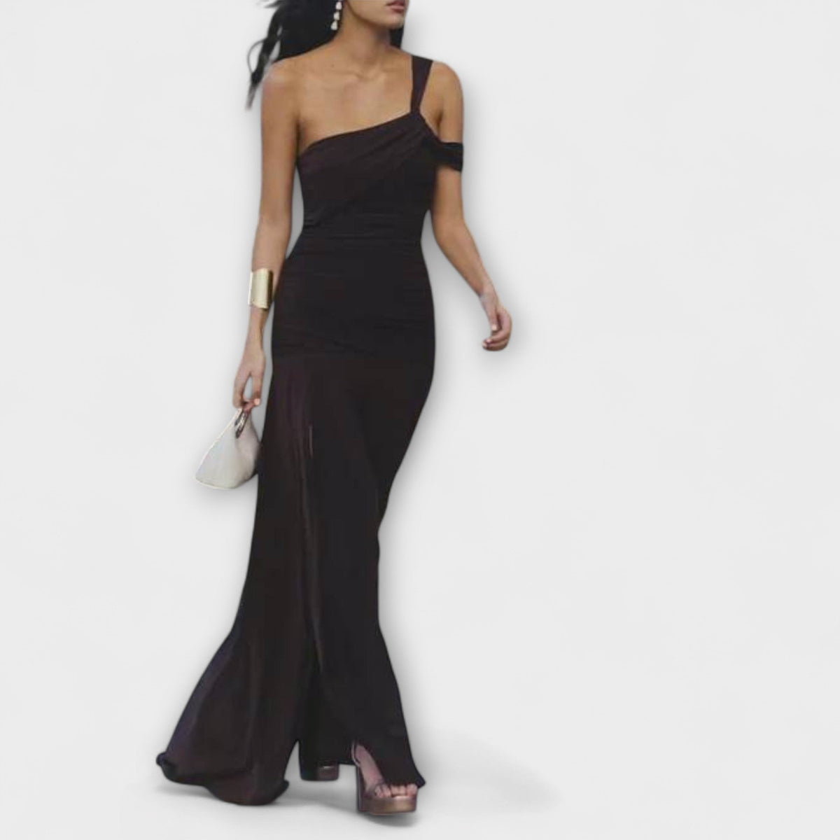 Margot - Robe maxi à épaules dénudées