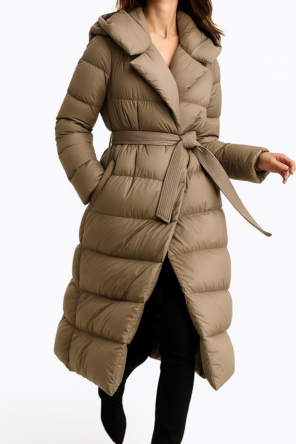 Manteau long matelassé
