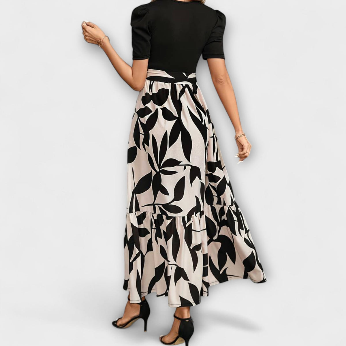 Luna - Robe d'été à imprimé floral et décolleté rond