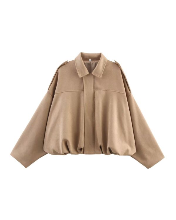 Veste aviateur en velours synthétique