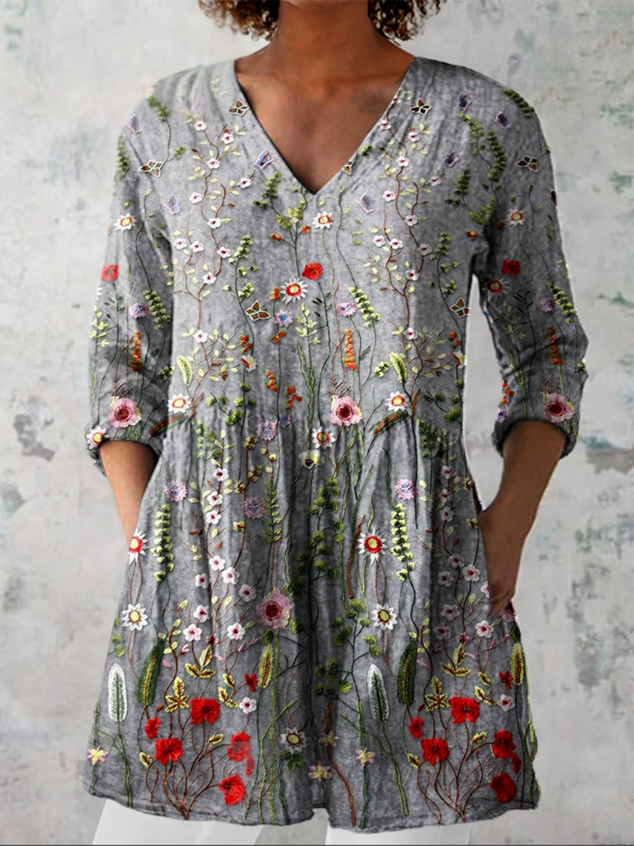 Amelie | Blouse Longue à Col V