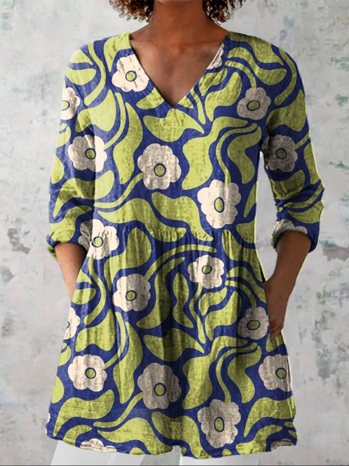Elodie | Blouse Longue à Col V