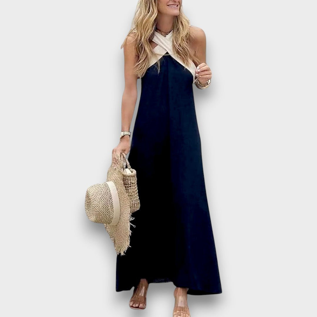 Iva - Robe maxi à bretelles croisées