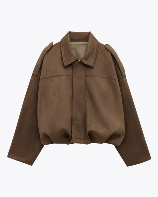 Veste aviateur en velours synthétique