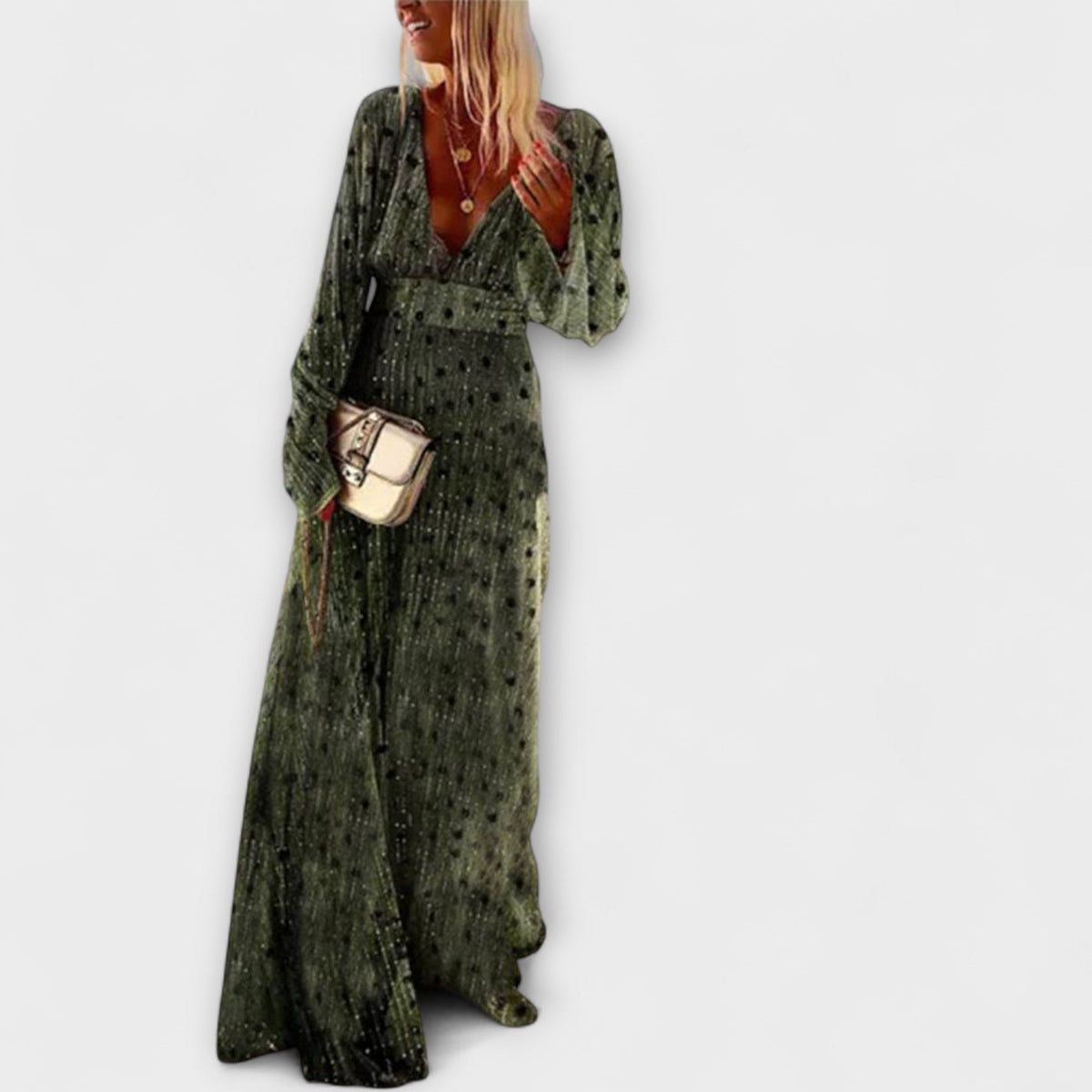 Robes longues élégantes à pois