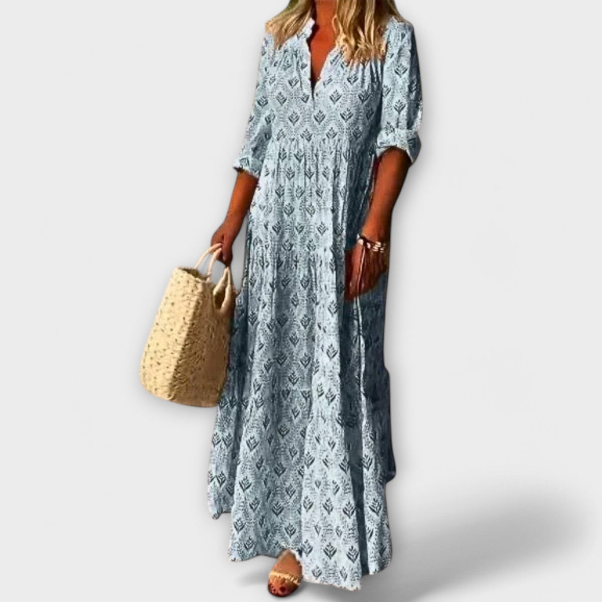 Sera - Robe maxi de printemps élégante et confortable