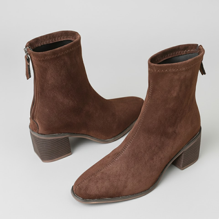 Bottines au Style Élégant en Daim