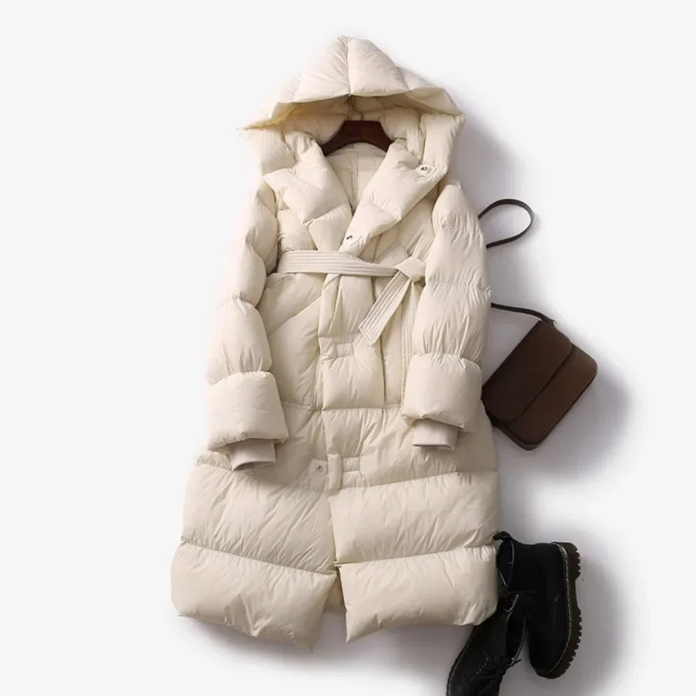 Manteau long matelassé