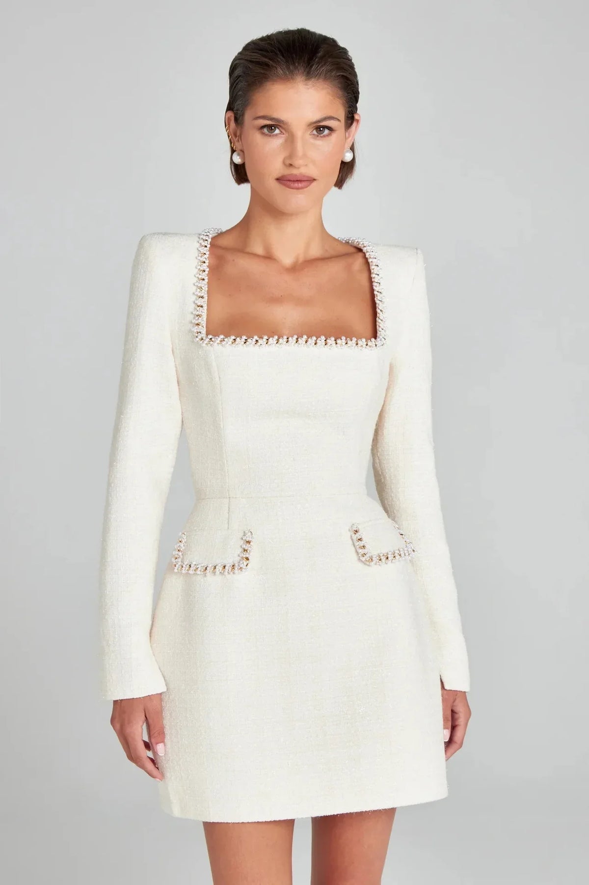 Robe courte en tweed Monaco