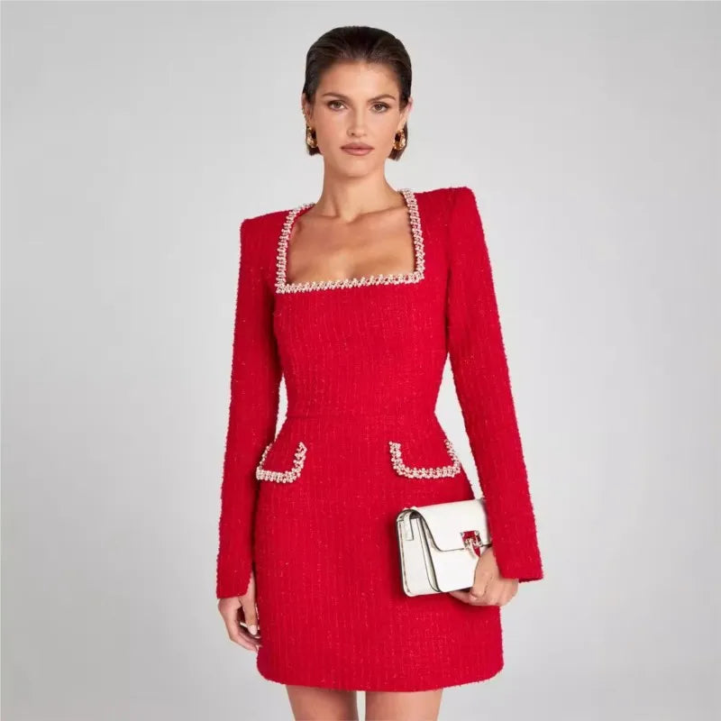 Robe courte en tweed Monaco