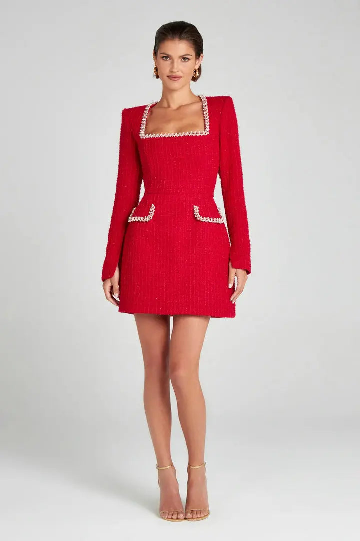 Robe courte en tweed Monaco