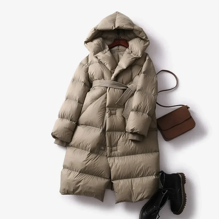Manteau long matelassé