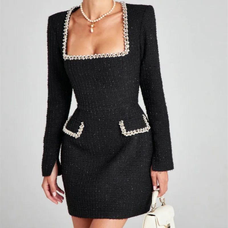 Robe courte en tweed Monaco