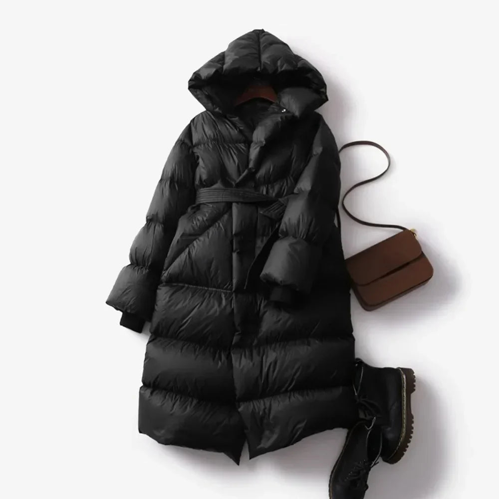 Manteau long matelassé