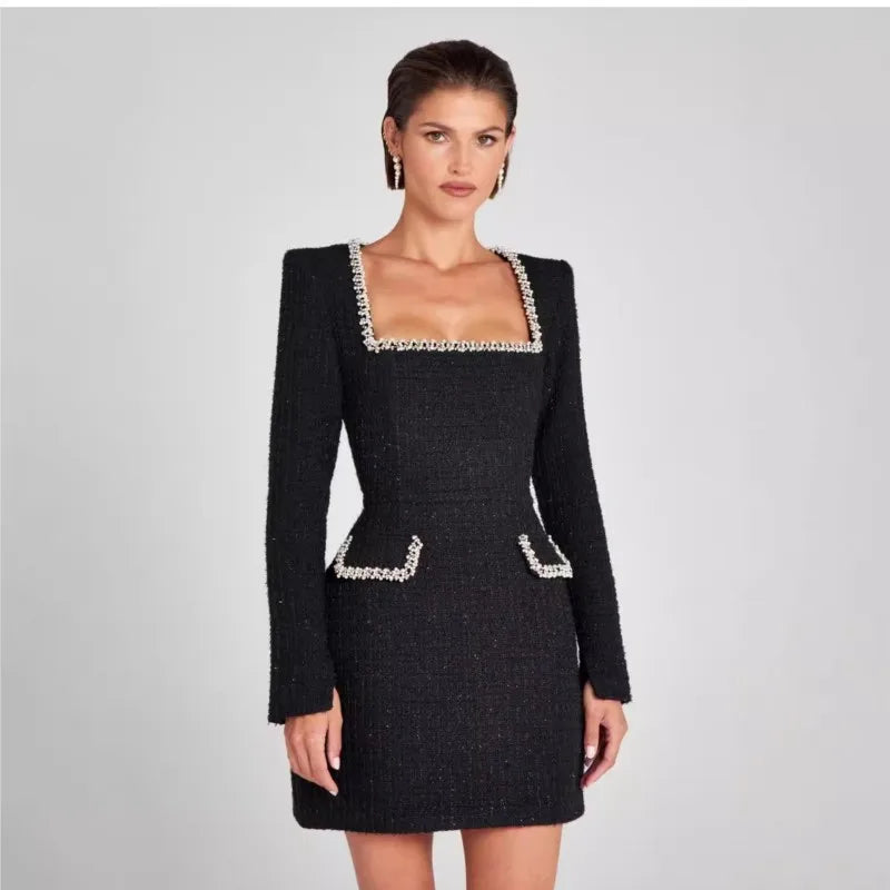 Robe courte en tweed Monaco