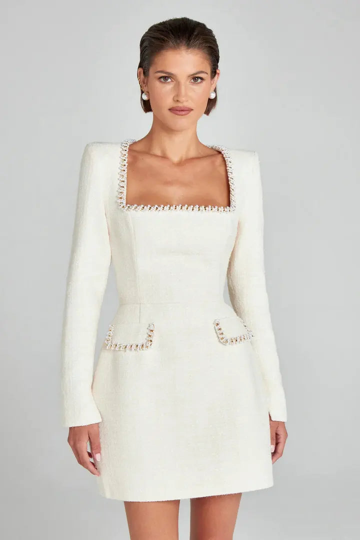 Robe courte en tweed Monaco