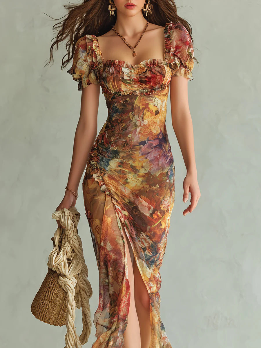 Robe Saffron Bohème
