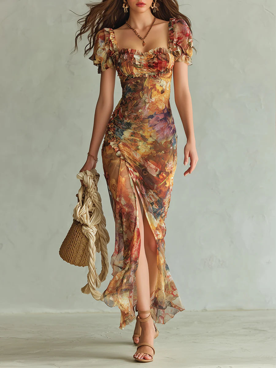 Robe Saffron Bohème