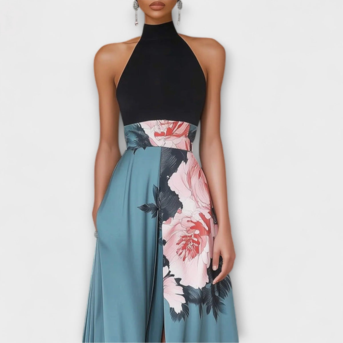 Natalie - Robe Maxi A-line Fleurie