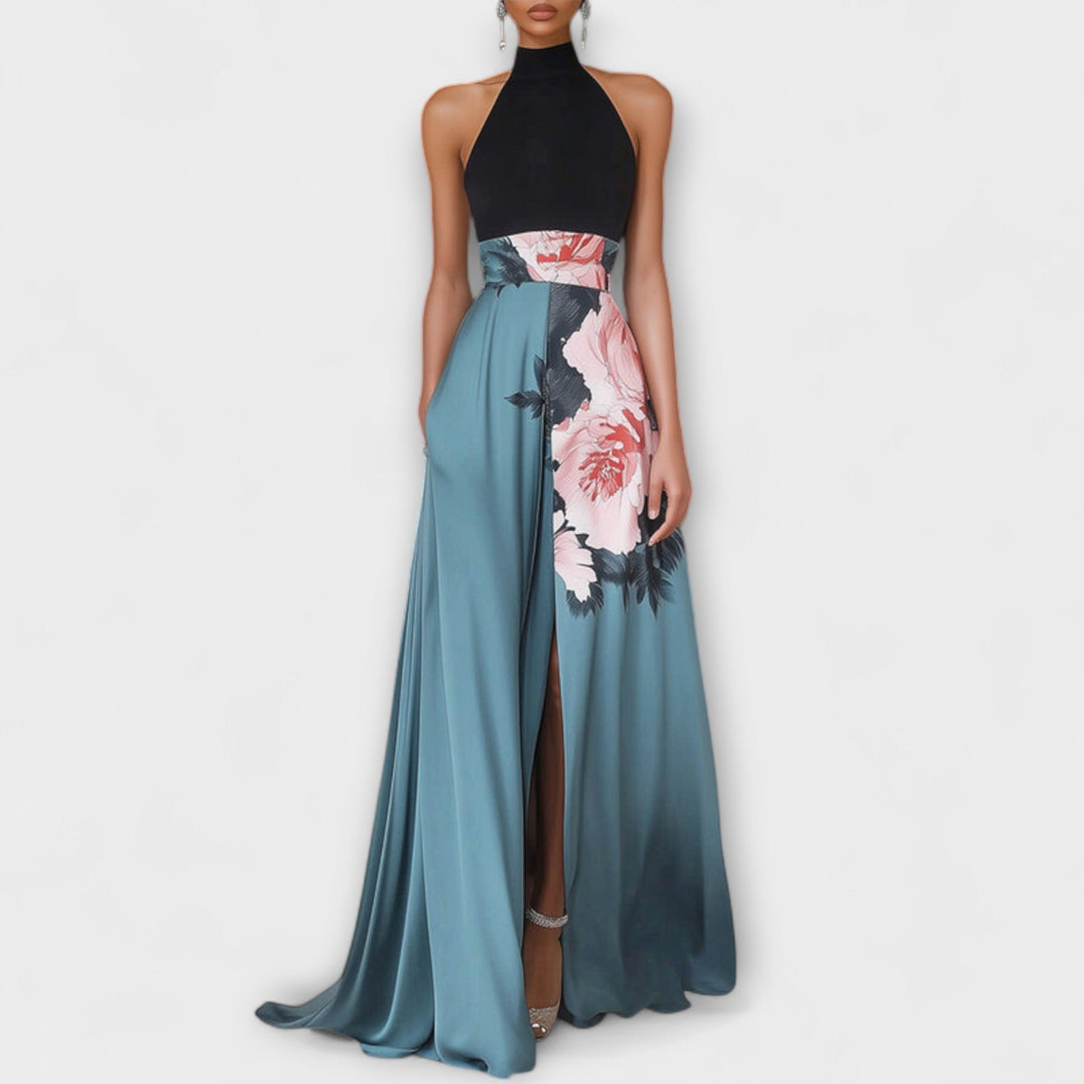Natalie - Robe Maxi A-line Fleurie