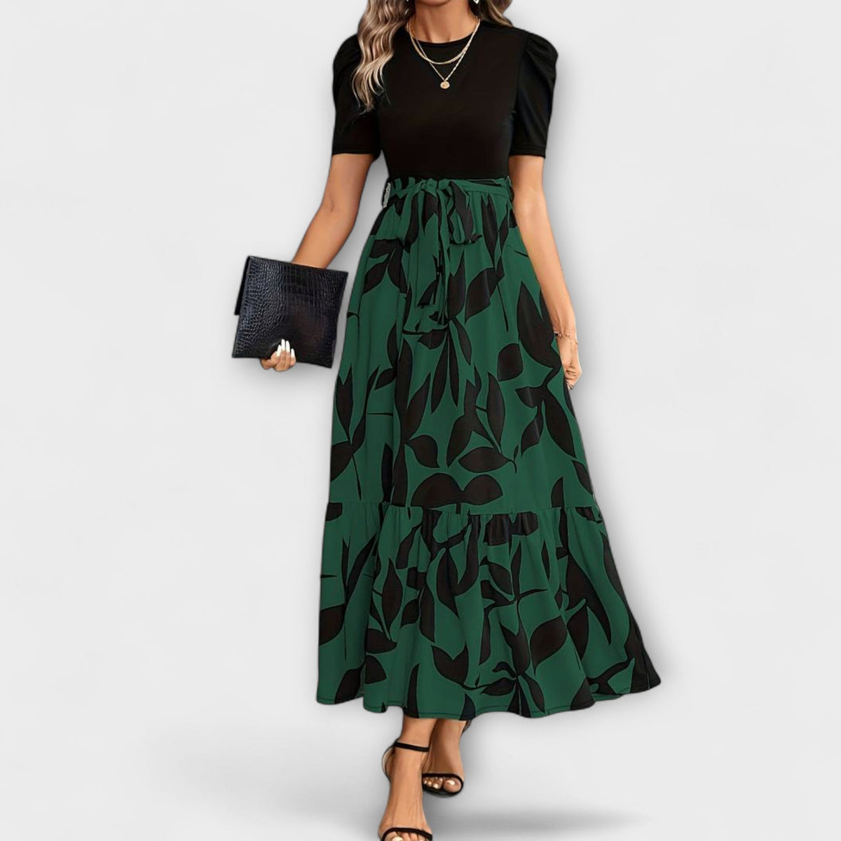 Luna - Robe d'été à imprimé floral et décolleté rond