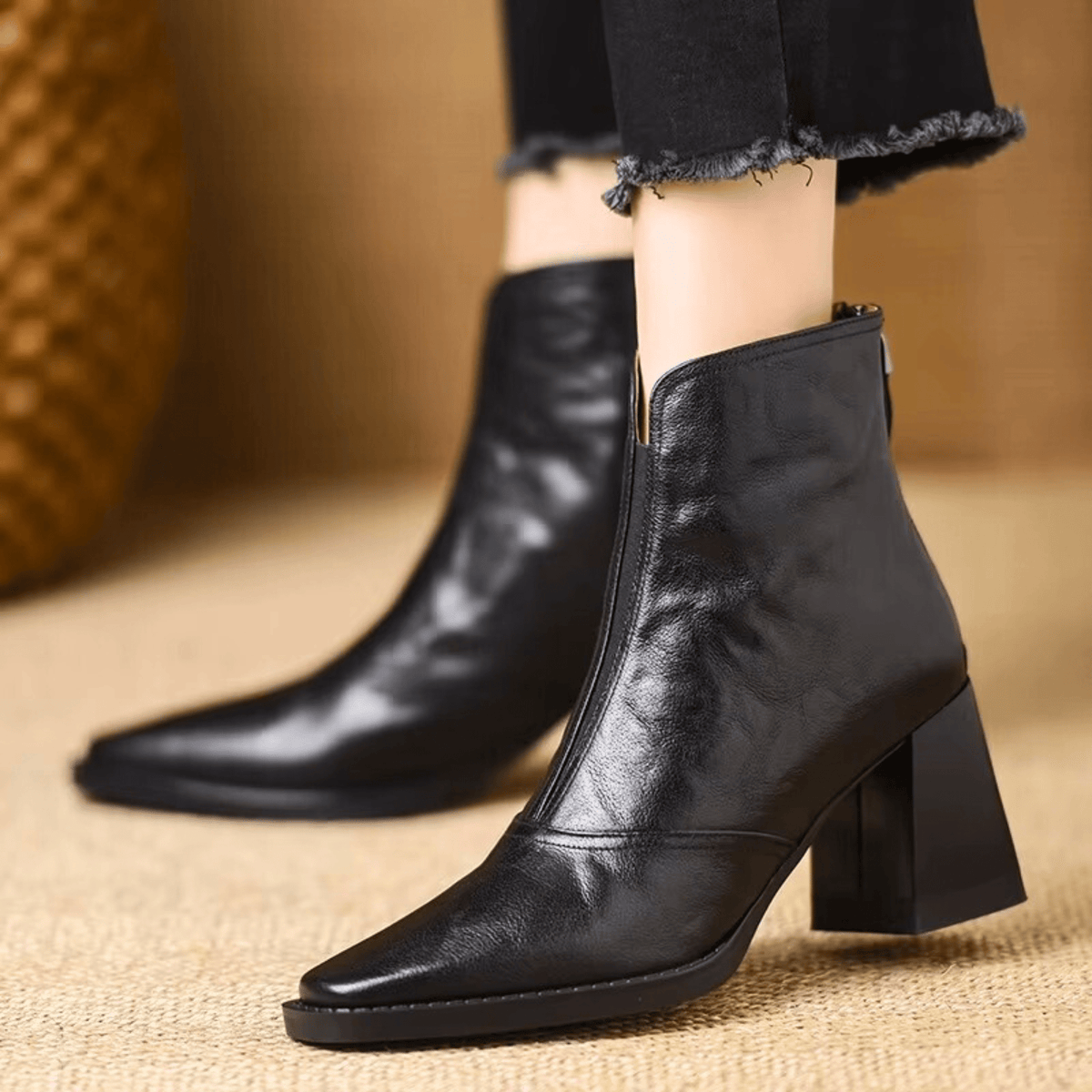 Bottines de Luxe à Talon Moyen