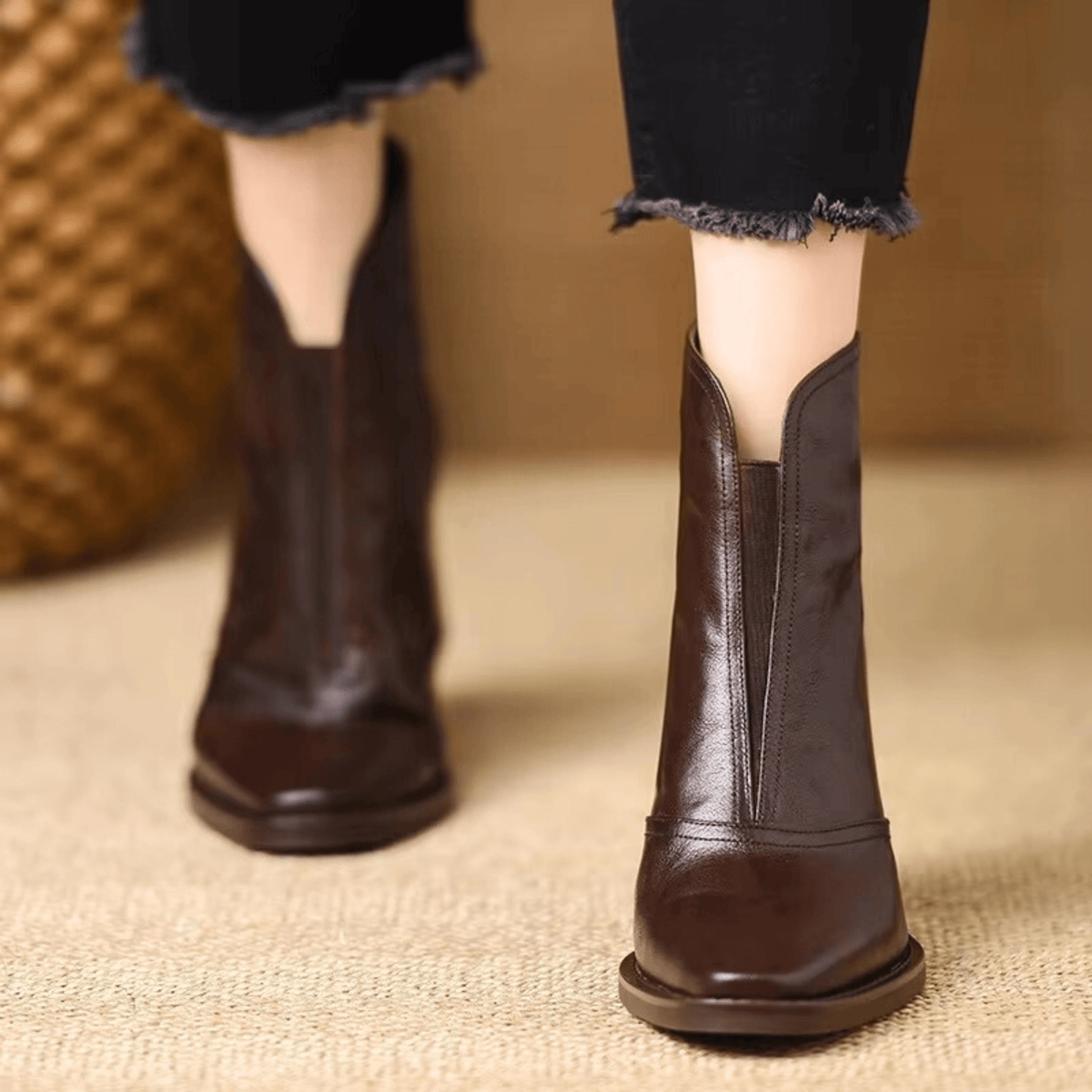 Bottines de Luxe à Talon Moyen