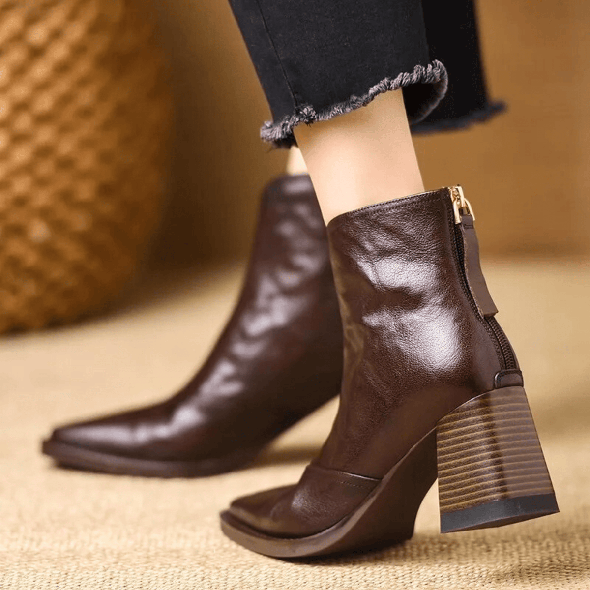 Bottines de Luxe à Talon Moyen
